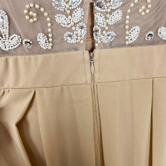 Maya Tall Delicate Blush Pink Maxi Dress With Embellished Beaded Back Size 6 - Picture 10 of 14